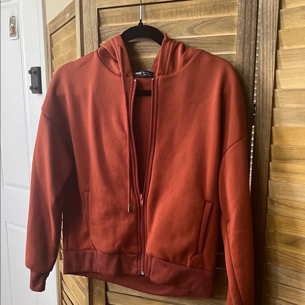 Women's Brick Red Bomber Jacket